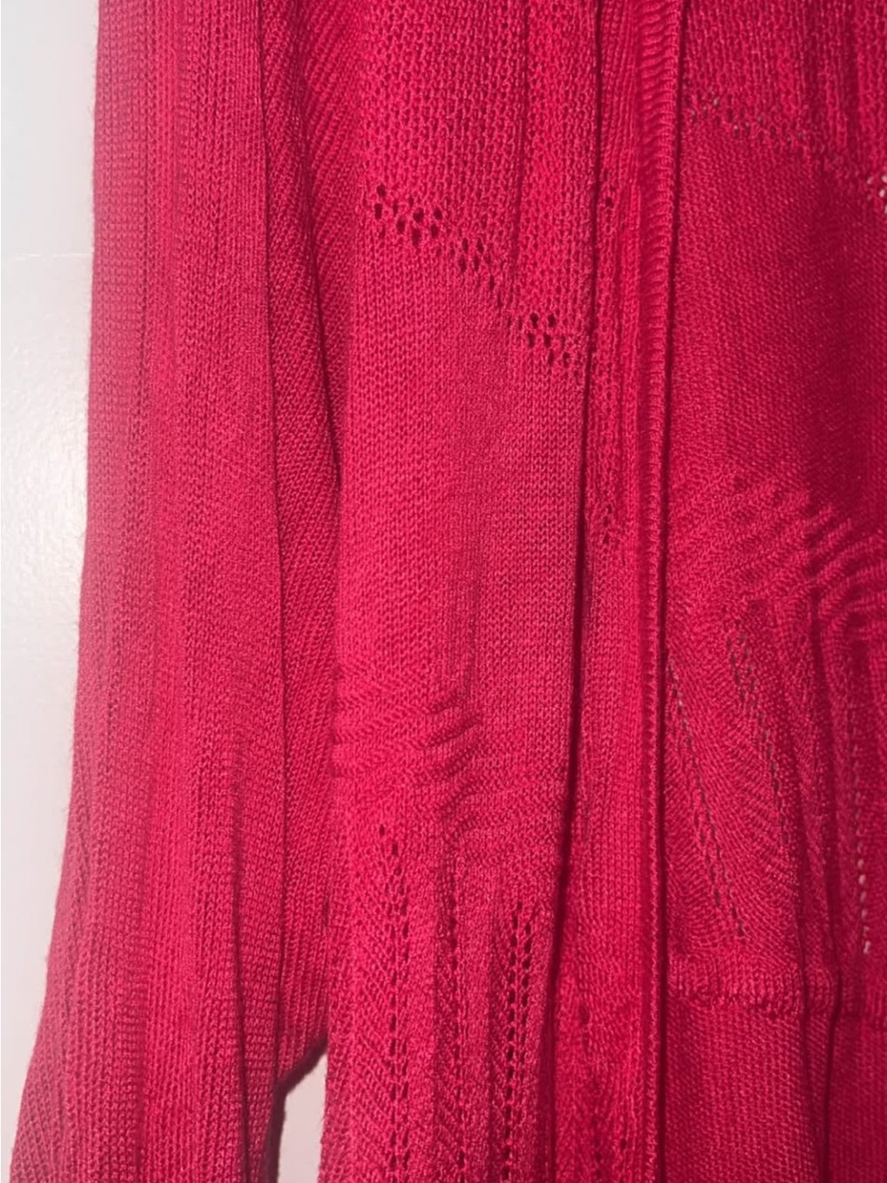 torrid Deep Raspberry Open-Front Knit Duster Cardigan - Picture 3 of 5
